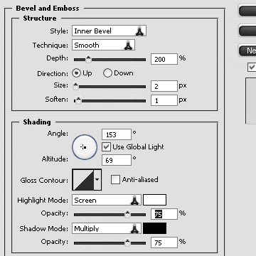 Bevel and emboss adobe photoshop