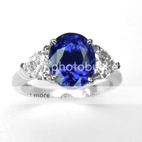 Gem stone sapphire engagement ring to show sincerity and faithfulness.