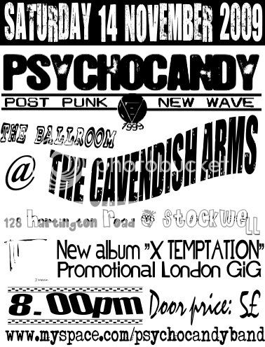 14/11/2009 PSYCHOCANDY @ THE BALLROOM @ THE CAVENDISH ARMS
