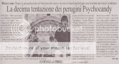 Psychos su IL GIORNALE DELL'UMBRIA (12-10-09)