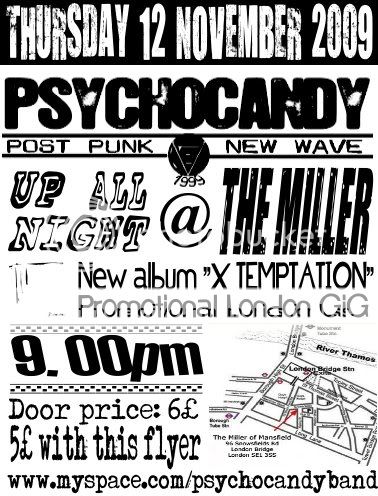 PSYCHOCANDY THE MILLER UPALLNIGHT LONDON